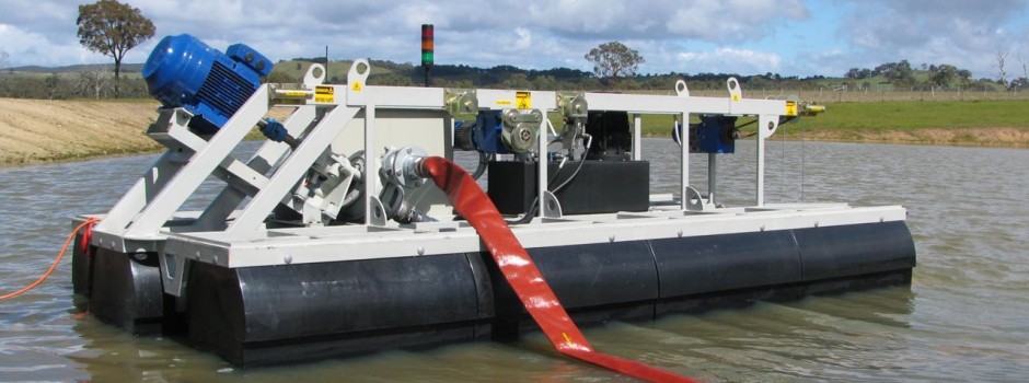 small floating dredge